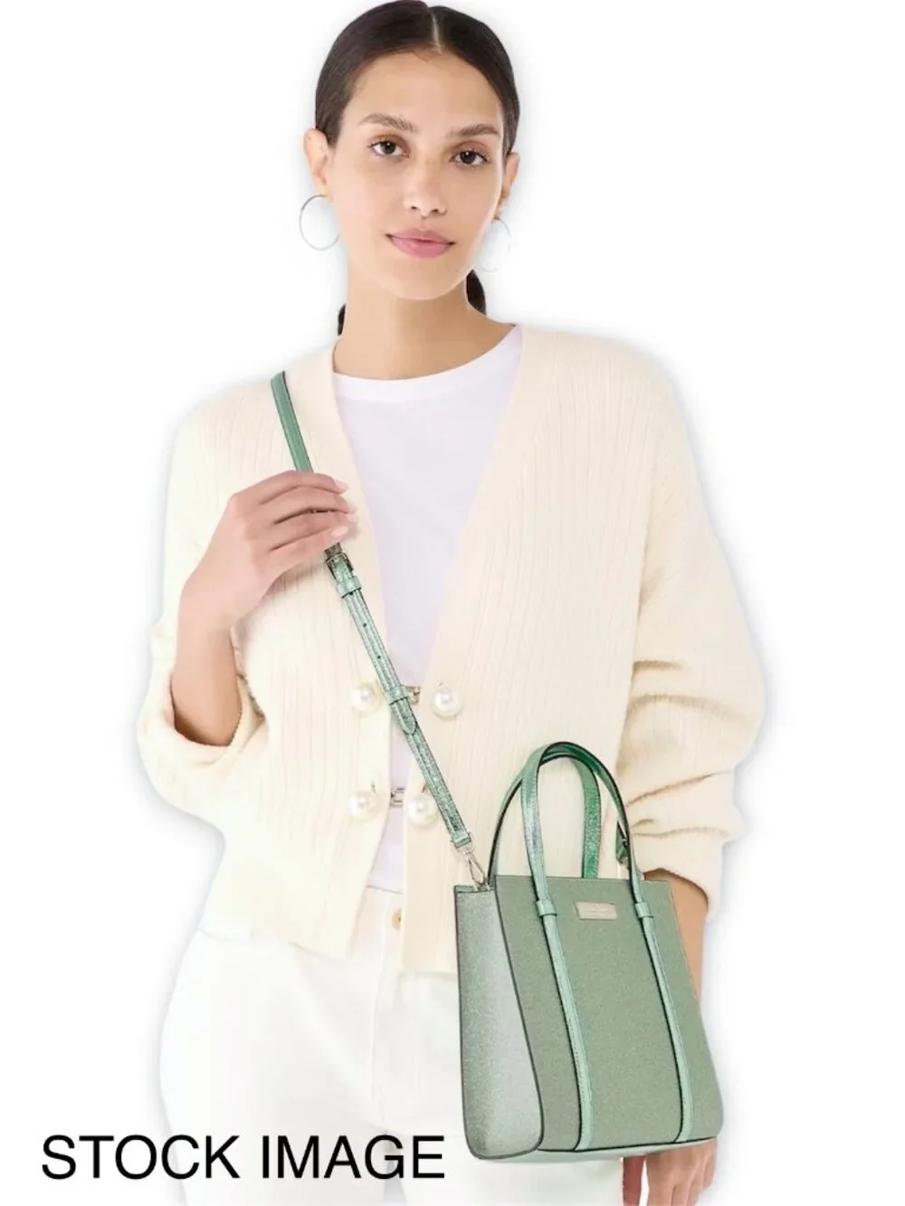 Kate Spade—Glitter Kenzie Small Crossbody Tote—Seawater *NWT*